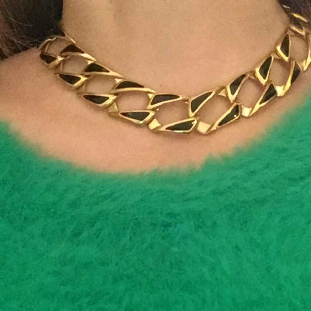 Vintage 1980s Napier gold tone necklace.